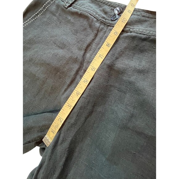 Chico's Black Pants 100 Percent Linen Wide Leg Flowy Boho Natural Comfy 1 S - Picture 8 of 16